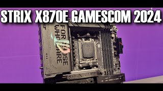 ROG Strix X870EE Motherboard Preview Gamescom 2024 [upl. by Ahsinhoj320]