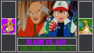 Ash vs Blaine Pokémon SunMoon  Volcano BadgeCinnabar Gym  Second Battle [upl. by Reni]