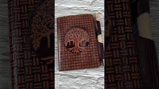 Passport Cover with Pocket Notebook by allmyCraft everydaycarry treeoflife vegtan [upl. by Aneeroc882]