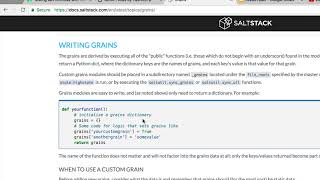 Learning SaltStack  Create custom grain with python [upl. by Kcirdor]