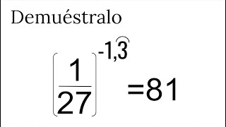 POTENCIA CON EXPONENTE PERIÓDICO NEGATIVO Matemáticas Básicas [upl. by Laurin]