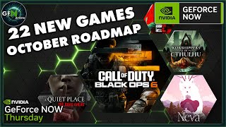 GeForce NOW News  22 New Games  October Roadmap [upl. by Naik908]