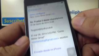 como responder correos en iphone 5S 5C 5 4 iOS 7 español Channeliphone [upl. by Stevena]