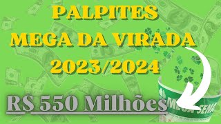 PALPITES PARA MEGA DA VIRADA 20232024  MegaSena da Virada 20232024 Palpites [upl. by Candida]