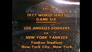 19771018 World Series Game 6 Los Angeles Dodgers vs New York Yankees [upl. by Immak]