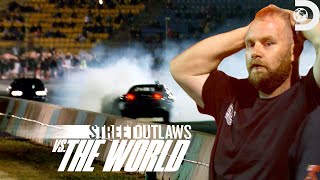 Scary Crash in Kye Kelley vs Po Tung Race  Street Outlaws vs The World  Discovery [upl. by Nerag]