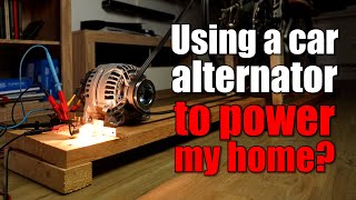 Using a car alternator with a bike to power my home How much energy can I produce [upl. by Nirra]