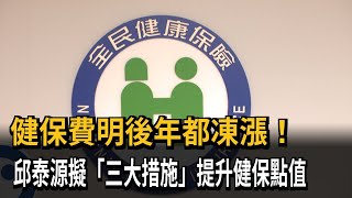 健保費明後年凍漲！ 邱泰源：研擬「3大措施」 提升健保點值－民視新聞 [upl. by Sudoeht]