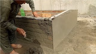 Wall plastering technique used on brick masonry at the site [upl. by Recha12]