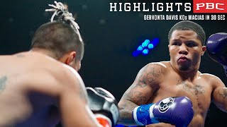 Gervonta Davis knockouts Mario Macias in 30 seconds [upl. by Yentrac]