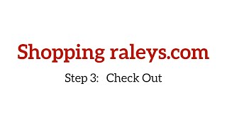 Shopping raleyscom  Step 3 Check Out [upl. by Aleras]