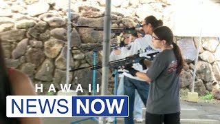 Oahu air riflery team shoots for national championship after breaking school record [upl. by Ahseek]