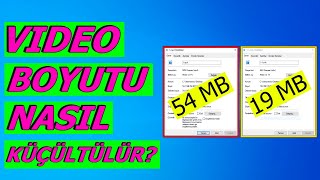 VIDEO BOYUTU KÜÇÜLTME  Video Boyutu Nasıl Küçültülür 💯 [upl. by Surad]