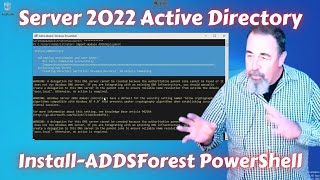 Server 2022 Active Directory InstallADDSForest PowerShell Command [upl. by Acinonrev]