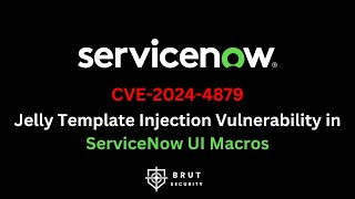 CVE20244879  Template Injection Vulnerability in ServiceNow  Bug Bounty POC  Brut Security [upl. by Dannon]