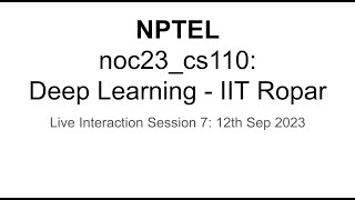 noc23cs110 Deep Learning Session 7  PyTorch Basics with FeedForward Network PyTorch Code [upl. by Dorinda]