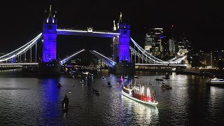 Reflections – River Thames Flotilla Marks Passing of Her Majesty the Queen [upl. by Lemar]