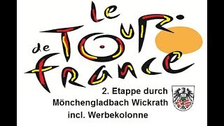 Tour de France 2017  2 Etappe durch MönchengladbachWickrath Werbekolonne und Feld Full HD60P [upl. by Novit]