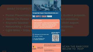 You are invited to our Supply Chain Forum at Towson University [upl. by Llebiram393]