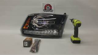 Ram Projector Headlights  Installing HID bulbs [upl. by Elliott21]