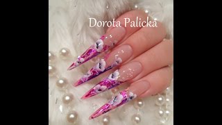 One Stroke quotPurple Saxifragequot by Dorota Palicka  Expert educator for Nail Perfect [upl. by Avi]