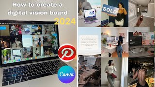 How to make a simple Digital Vision Board for 2024 [upl. by Haelhsa]