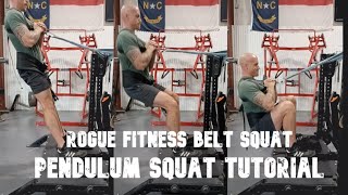 Pendulum Squat on the Rogue Fitness Rhino belt squat Setup and Use [upl. by Aihsek524]