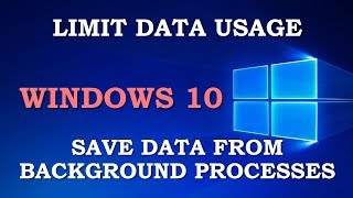 How To Save Internet Data In Windows 10  Stop Windows Update [upl. by Angele526]