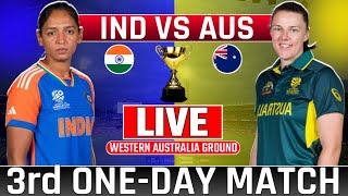 Live Indw vs Ausw 3rd Odi Match  India Women vs Australia Women Live  Today Live Cricket Match [upl. by Blight]