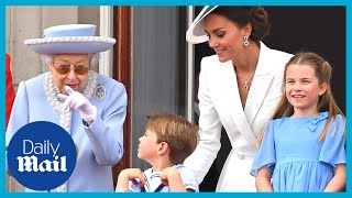 Queens Platinum Jubilee best moments from Trooping the Colour  Highlights [upl. by Nelyag]