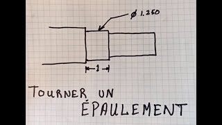 Tourner un épaulement au tour [upl. by Htiduj]