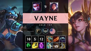 Vayne Top vs Irelia Unstoppable  NA Challenger Patch 1421 [upl. by Patsy]