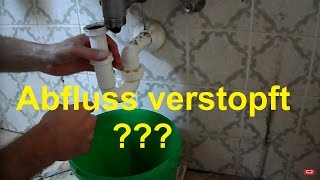 DIY Siphon Waschbecken reinigen Waschbecken Verstopfung beheben Abfluss verstopf [upl. by Dub]