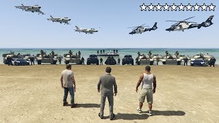 What Happens If You Get 10 Stars in GTA 5 Epic Cop Battle [upl. by Lucias]