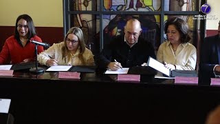 Firman convenio el municipio capitalino y la Comisión Estatal de Derechos Humanos [upl. by Cida]