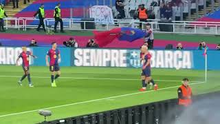 Barcelona fans celebrate after Dani Olmo scores vs Espanyol  3112024 [upl. by Collins]