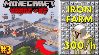 I Built A INSANE AUTOMATIC Iron Farm In Minecraft Hardcore 3 [upl. by Oika]