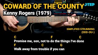 Coward Of The County  Kenny Rogers 1979 Easy Guitar Chords Tutorial with Lyrics [upl. by Niatsirt]