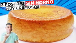 3 POSTRES SIN HORNO DELICIOSOS y FÁCILES 😍😋 POCOS INGREDIENTES RECETAS muy FÁCILES y BARATAS [upl. by Ymme]