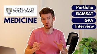 HOW TO APPLY TO NOTRE DAME DOCTOR OF MEDICINE  Postgrad Entry [upl. by Reniar]