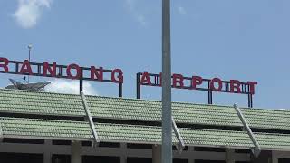 Landed at Ranong Airport  Views of the Air Asia plane tarmac airport building and control tower [upl. by Gerdi851]