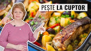 🐟 PEȘTE la CUPTOR cu LEGUME 👌 Rețeta simplă pentru începători [upl. by Dora]