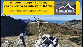 Aufstieg zum Hasentalkopf 1797m und Vorderer Scheinberg 1827m  Ammergauer Alpen [upl. by Jacquenette]