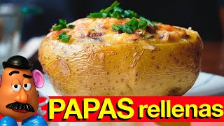 PAPAS RELLENAS al horno  FÁCIL y saludable [upl. by Fihsak]