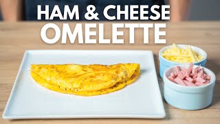 How To Make The PERFECT OMELETTE With Cheese And Ham SUPER QUICK amp EASY Breakfast Recipe [upl. by Remle]