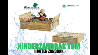 Zandbak  WoodVision  Kinderzandbak Tom [upl. by Aneleairam360]