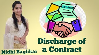 Discharge of a Contract  By Nidhi Baglikar [upl. by Ahsinej976]