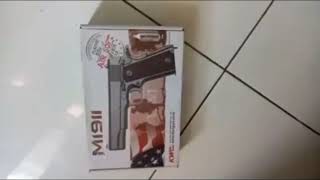 Unboxing KWC M1911 Airsoft CO2 Gas Blow Back GBB 1911 Pistol [upl. by Nolur644]