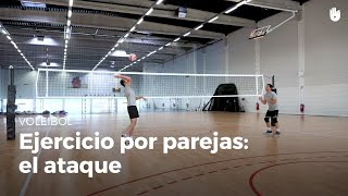 Ejercicio por parejas el ataque  Voleibol [upl. by Geaghan]