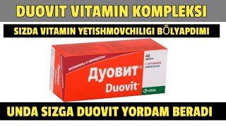 DUOVIT VITAMIN KOMPLEKSI HAQIDA MALUMOT ДУОВИТ ХАҚИДА МАЬЛУМОТ ДУОВИТ DUOVIT MED UNIVERSAL [upl. by Ori942]